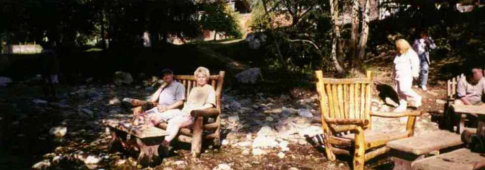 Mom and Jon at the River Inn